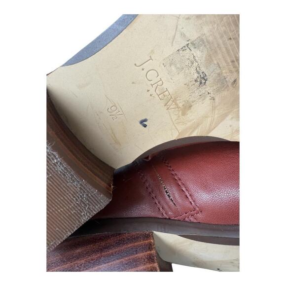 J crew Sawyer Leather Ankle Boot Women size 9.5 - Picture 7 of 8
